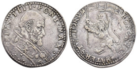 ITALY. Papal States. Gregorio XIII (1572-1585). Bianco. Bologna.

Obv: GREGORIVS XIII PONT MAX.
Bust right, wearing zucchetto and mantum.
Rev: BONONIA...