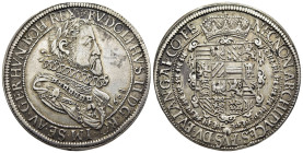 RDR - HABSBURGISCHE ERBLANDE - ÖSTERREICH. Rudolf II. (1576 - 1612). Taler - Reichstaler, 1608. Ensisheim. 

Dav. 3035; M.- T. 589.

Aus Sammlung Dr.S...