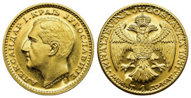 YUGOSLAVIA. Alexander I. (1921-1934). GOLD Ducat, 1931. With corn ear countermark (for Serbia).

Friedberg 5. KM 12.2.

Condition: Proof.

Weight: 3,5...