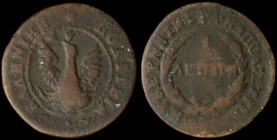GREECE: 1 Lepton (1830) (type B.2) in copper. Phoenix (big) in pearl circle on obverse. Variety "216-K.i" (Rare) by Peter Chase. (Hellas 5.6). Fine.