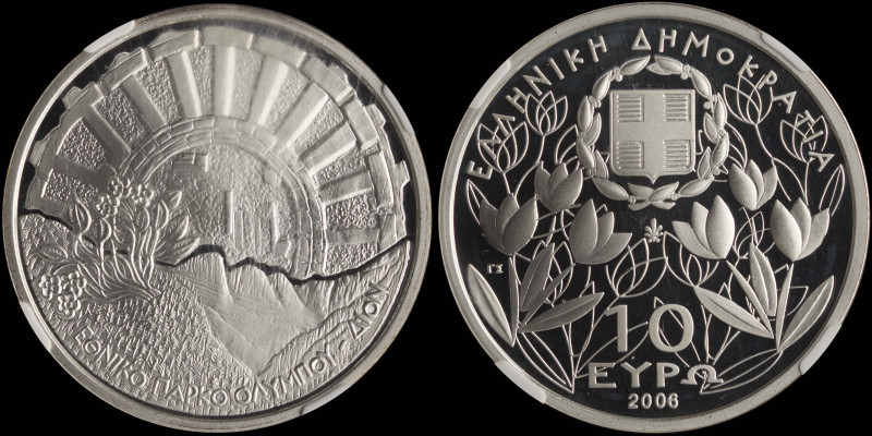 GREECE: 10 Euro (2006) in silver (0,925) commemorating the Mount Olympus nationa...