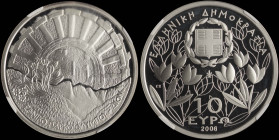 GREECE: 10 Euro (2006) in silver (0,925) commemorating the Mount Olympus national park / Dion. Inside slab by NGC "PF 69 ULTRA CAMEO". Cert number: 39...