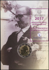 GREECE: 2 Euro (2017) in bi-metal for the 60 years in memoriam of Nikos Kazantzakis. Inside official wallet blister issued by the Bank of Greece. (Hel...