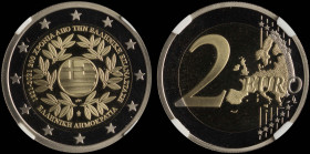 GREECE: 2 Euro (2021) in bi-metal commemorating the 200 years since the Greek Revolution. Inside slab by CCG "PF 70 CAMEO". Cert number: AB751569". (H...