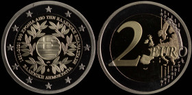 GREECE: 2 Euro (2021) in bi-metal commemorating the 200 years since the Greek Revolution. Inside its official case with CoA with no "05338". (Hellas E...