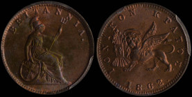 GREECE: 1 new Obol (1862.) in copper. Venetian lion of St Mark and inscription "ΙΟΝΙΚΟΝ ΚΡΑΤΟΣ" on obverse. Dot after date. Coin alignment. Inside sla...