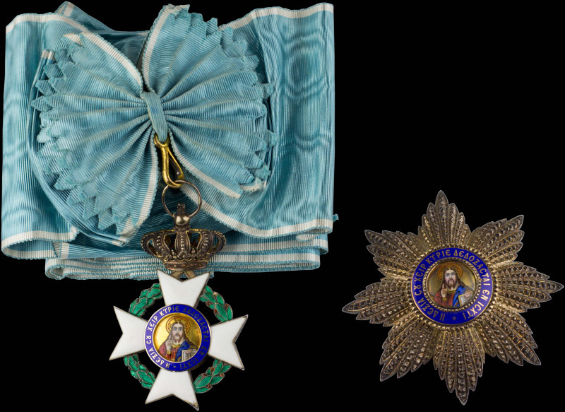 GREECE: Order of the Redeemer (2nd type) (1863-1975). Grand Cross set. With the ...