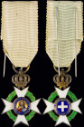 GREECE: Order of the Redeemer. Miniature edition of knight silver cross. Extremely Fine.