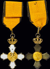 GREECE: Order of the Phoenix (1935-1947). Commander gold cross. With full original ribbon. Extremely Fine.
