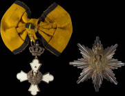 GREECE: Order of the Phoenix (1947-1974). Grand Cross Set. Awarded to a woman. The cross is from King Paul period. The star is manufactured by EME Ana...