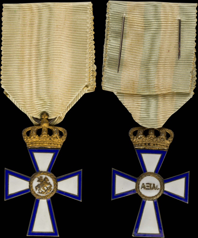 GREECE: Cross of Valour (1913). 1st Class: Gold Cross. (Stratoudakis 108.21). Ex...