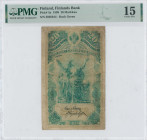 FINLAND: 20 Markkaa (1898) in green. Woman with youth and globe on face. Back in green. S/N: "3036844". Inside holder by PMG "Choice Fine 15". (Pick 5...