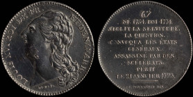 FRANCE: Commemorative medal in low fineness silver for the Reign of Louis XVI, part of the metallic series of the Kings of France. Head of Louis XVI f...