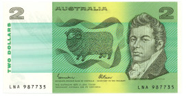 Australia 2 Dollars 1985 (ND)
P# 43e, N# 202384; # LNA 987735; UNC