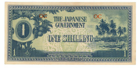 Oceania 1 Shilling 1942 (ND)
P# 2c, # OC; XF+
