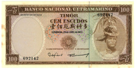 Timor 100 Escudos 1963
P# 28a, N# 212604; # 692142; AUNC