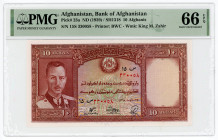 Afghanistan 10 Afghanis 1939 (ND) PMG 66 EPQ Gem Uncirculated
P# 23a, N# 216834; # 15S 330058