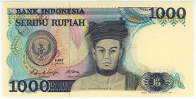 Indonesia 1000 Rupiah 1987
P# 124a, N# 207593; # FGS214348; UNC