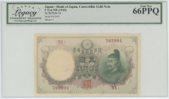 Japan 5 Yen 1910 (ND) LCG 66 PPQ Gem New
P# 34, N# 219018; # {51} 702991