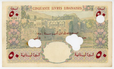 Lebanon 50 Livres 1950 Cancelled
P# 52a, N# 246121; # J.145 620; XF-AUNC