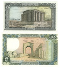 Lebanon 50 - 250 Livres 1978 - 1985
P# 65b, 67c, # 16 74876 & 95 11143; UNC