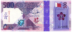 Qatar 500 Riyals 2020
N# 258813; # 24 972005; UNC