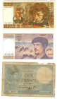 France Lot of 3 Banknotes 1940 - 1987
F-VF