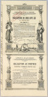 Romania Orasul Ploiesti 5 % Bond for 500 Lei 1907
1111; Some coupons remaining, horizontal folds with small tears, superb design.; AUNC