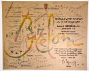 Spain Seconda Emisio de Bons Ciutat Barcelona 12% Bond for 10000 Pesetas 1988
# 485599; Decorative certificate issued by Barcelona Town Hall, uncance...
