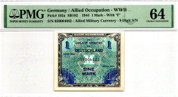 Germany - Third Reich 1 Mark 1944 PMG 64 Choice Uncirculated
P# 192a, N# 205023; # 059004682