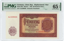 Germany - DDR 50 Deutsche Mark 1955 PMG 65 EPQ Gem UNC
P# 20a, N# 209120; YA4206905