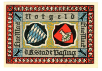 Germany - Empire Bavaria Pasing 1 Mark 1918
N# 299288; UNC