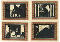 Germany - Weimar Republic Rossla 4 x 25 Pfennig 1921 All Different
AUNC
