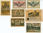Germany - Weimar Republic Lot of 7 Notgeld 1921
XF-UNC