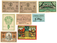 Germany - Weimar Republic Lot of 8 Notgelds 1921
UNC