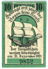 Germany - Weimar Republic German Judaic Currency 10 Pfennig 1921
UNC