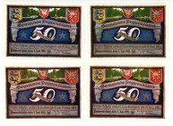 Germany - Weimar Republic Schleswig - Holstein Poppenbuttel 4 x 50 Pfennig 1921
N# 207134; UNC