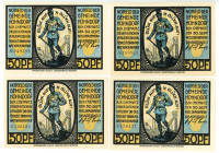 Germany - Weimar Republic Saxony Hohndorf 4 x 50 Pfennig 1921
N# 216295; UNC