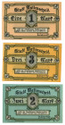 Germany - Weimar Republic North - Ahine Westphalia Wattenscheid 1 - 2 - 3 Marks 1921 (ND)
UNC