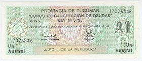 Argentina Tucuman 1 Austral 1991
P# S2711, N# 202442; 17026846; UNC