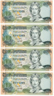 Bahamas 4 x 50 Cents 2001
P# 68, N# 204942; # A 1166056 - # A 1166059; UNC