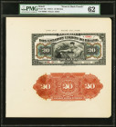 Brazil 20 Mil Reis 1910 -1911 Front & Back Proofs PMG 62 Uncirculated
P# 45p, # 00000