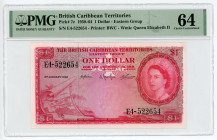 British Caribbean Territories 1 Dollar 1962 PMG 64 Choice Uncirculated
P# 7c, N# 223002; # E4-522654