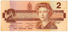 Canada 2 Dollars 1986
P# 94b, N# 201910; # BGF3329323; VF