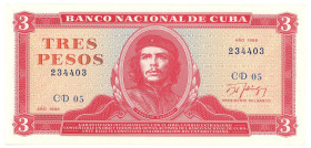 Cuba 3 Pesos 1988
P# 107b, N# 205116; # CD 05 234403; UNC