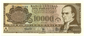 Paraguay 10000 Guaranies 2003
P# 216b, N# 229418; # B 27840184; UNC