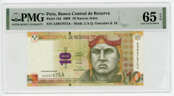 Peru 10 Nuevos Soles 2009 PMG 65 EPQ Gem Uncirculated
P# 182, N# 207000; # A395
