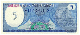 Suriname 5 Gulden 1982
P# 125, N# 211694; # 0030617892; UNC