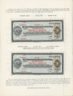 United States 2 x 20 Dollars Checks of The First National City Bank of New York 1956 (ND) Specimen
Checks are glued inside A4-sized "Australian Curre...