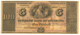 United States Citizens' Bank of Louisiana 100 Dollars 1800 - th Remainder
UNC